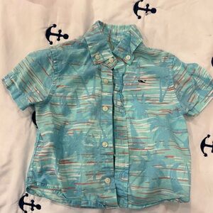 Vineyard Vines Kids Blue Short Sleeve Shirt
